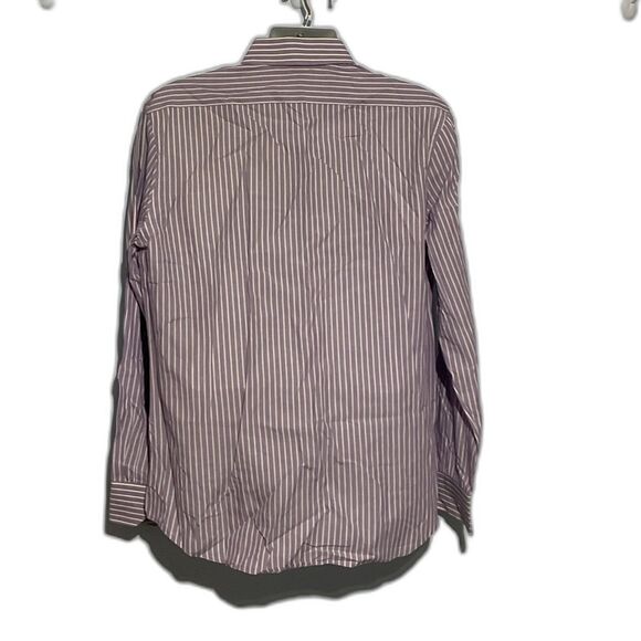 Express Purple Stripe Modern Fit XL Dress Shirt - Picture 5 of 8